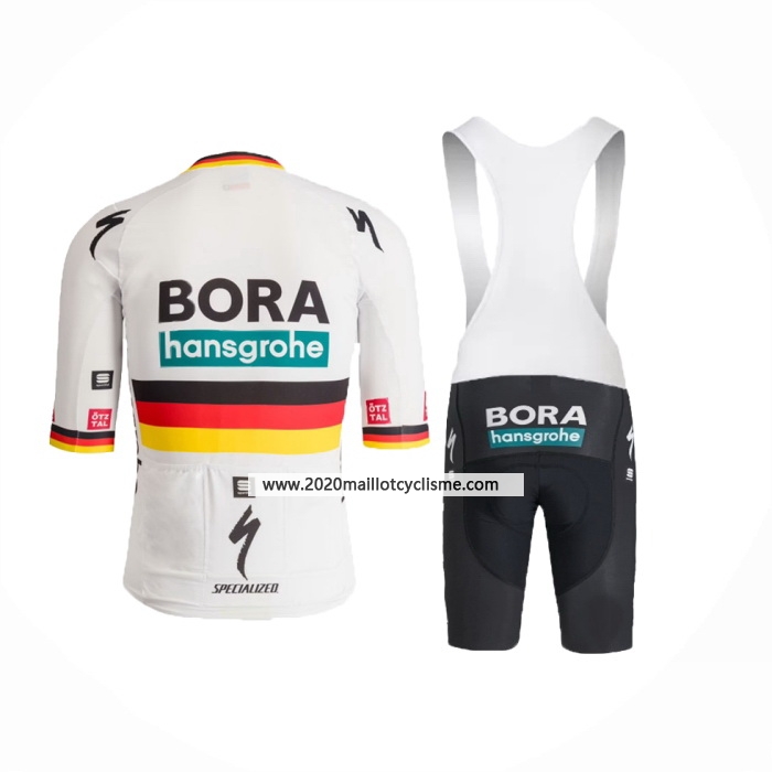 2024 Maillot Cyclisme Bora-Hansgrone Noir Rouge Jaune Manches Courtes Et Cuissard